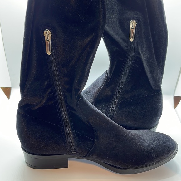 Sam Edelman over-the-knee black velvet boots - Picture 4 of 6